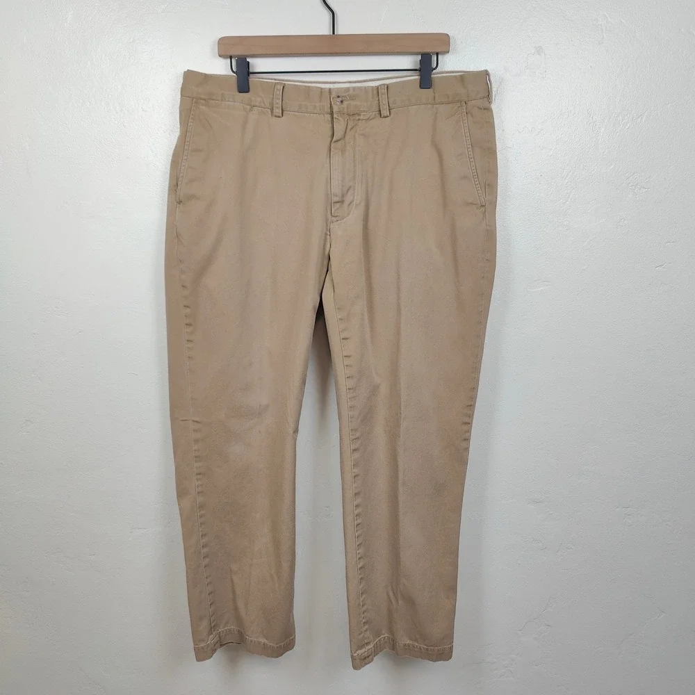 Vintage Polo Ralph Lauren Chino Pants Mens‎ 38x30 Khaki  Tan 100% Cotton Preppy